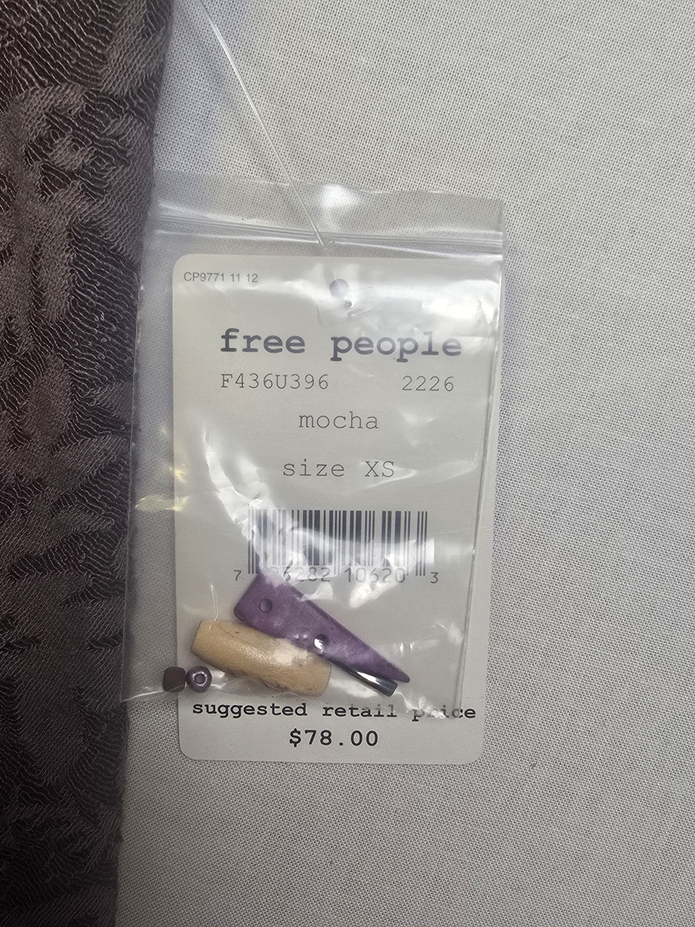 Free People Purple Patterned Racerback Tank - Picture 6 of 7